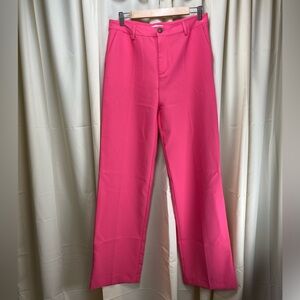 Love Tree Vibrant Pink Wide-Leg Pants